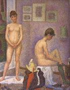 Georges Seurat The Post of Woman oil